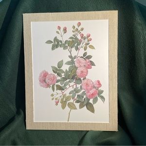 Floral Print with 1”wide cut mat NWOT